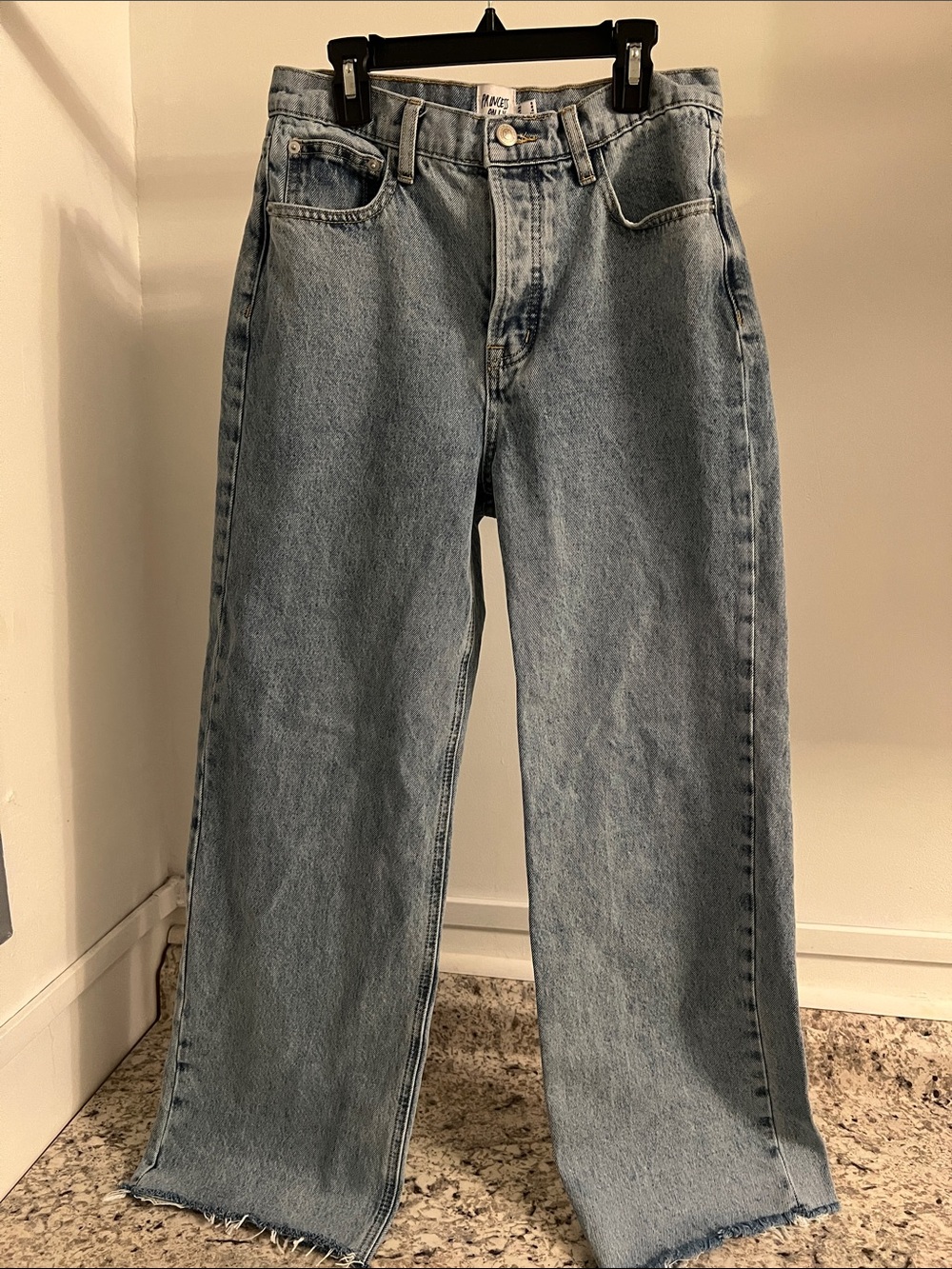 Princess Polly Light Blue Straight Leg Jeans